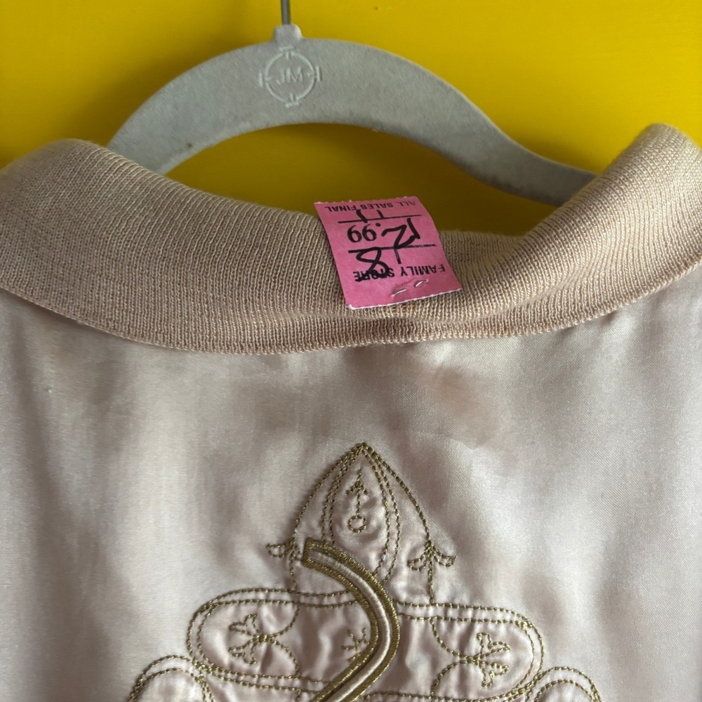 Baby Phat Women's 2X‎ Champagne Bomber Jacket Embroidered Logo Y2K - Picture 13 of 16